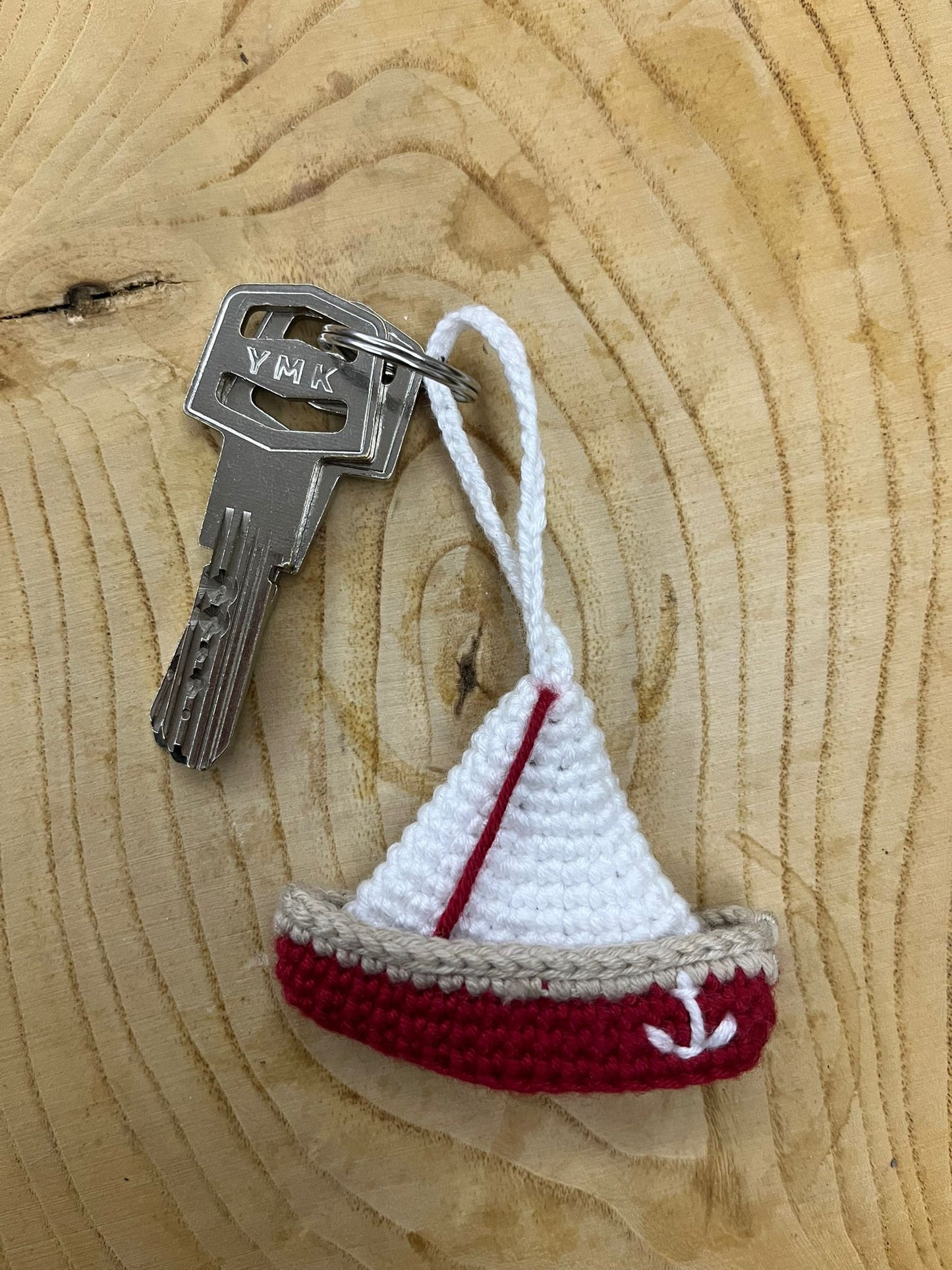 Sailboat Amigurumi Keychain